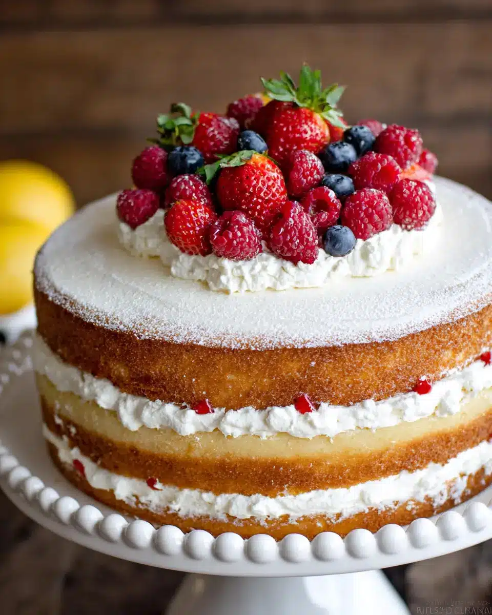 Berry Vanilla Naked Cake