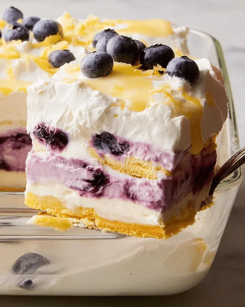 Lemon-Blueberry Cheesecake Lasagna