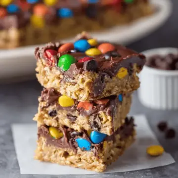 Monster Cookie No Bake Bars