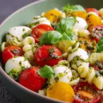 Pesto Pasta Caprese Salad