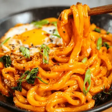 Creamy Gochujang Udon Noodles