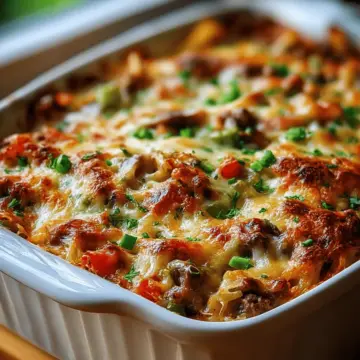 Homemade Cheesy Beef & Vegetable Casserole Recipe