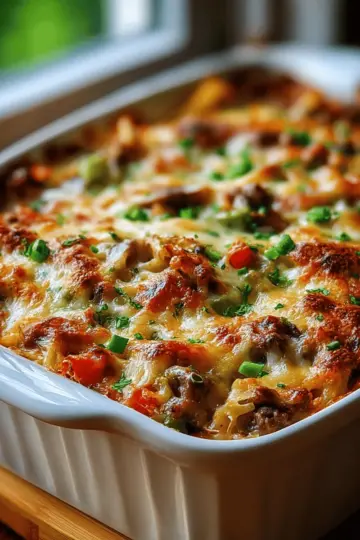 Homemade Cheesy Beef & Vegetable Casserole Recipe