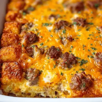 Tater Tot Sausage Breakfast Casserole