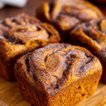 Cinnamon Swirl Pumpkin Bread Mini Loaves