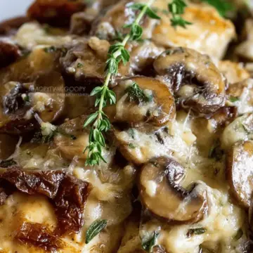 Mushroom Asiago Chicken