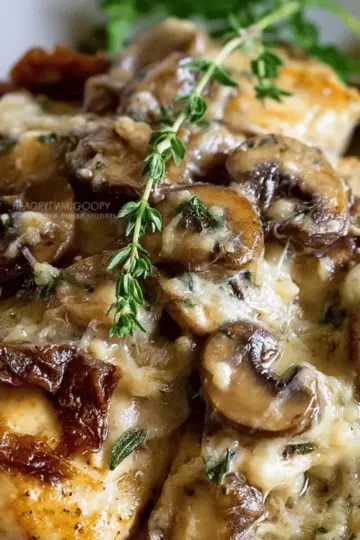 Mushroom Asiago Chicken