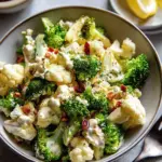 Apple Broccoli Cauliflower Salad with Lemon