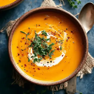 Spicy Butternut Squash and Sweet Potato Soup