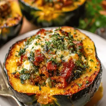 Sausage Stuffed Acorn Squash