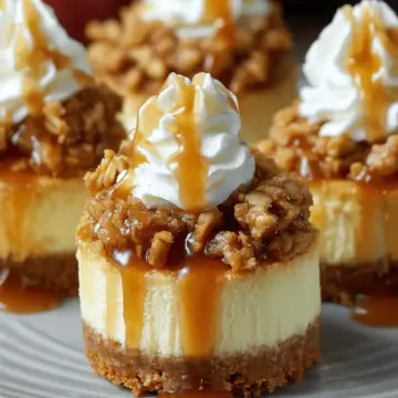 Apple Crisp Mini Cheesecakes