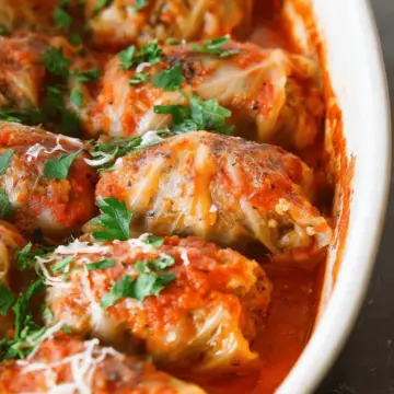 Lentil and Rice Stuffed Cabbage Rolls