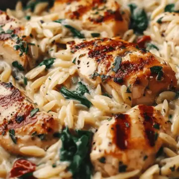 Boursin Orzo with Chicken