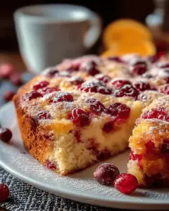 Cranberry Orange Breakfast Cake Recipe