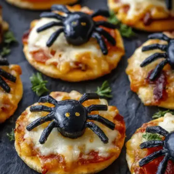 Mini Spider Pizzas