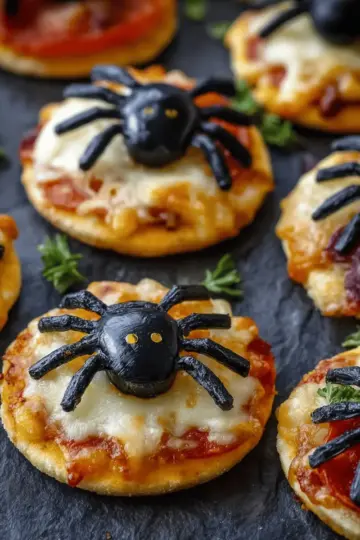 Mini Spider Pizzas