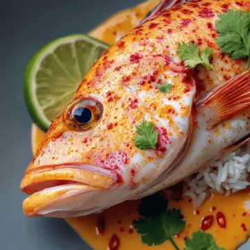 Tropical Grouper with Spicy Coconut-Ginger Sauce