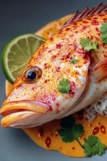Tropical Grouper with Spicy Coconut-Ginger Sauce