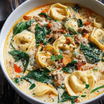 Creamy Sausage Tortellini Soup
