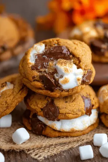 Pumpkin S’mores Cookies