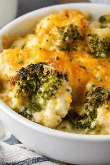 Cheesy Broccoli Cauliflower Casserole
