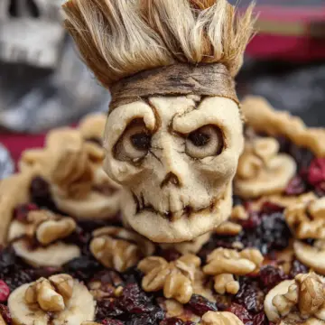 Creepy Shrunken VooDoo Heads Halloween Tart