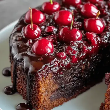 Chocolate Cherry Upside Down Cake