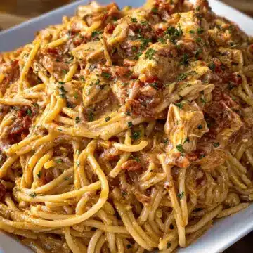 Crockpot Chicken Spaghetti