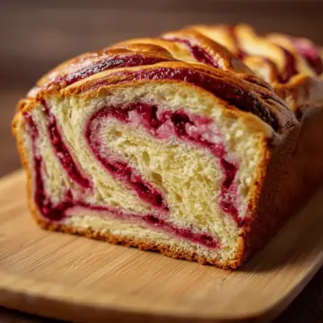 Raspberry Swirl Brioche Loaf