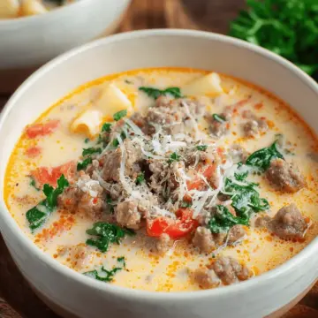 Creamy Parmesan Italian Sausage Soup