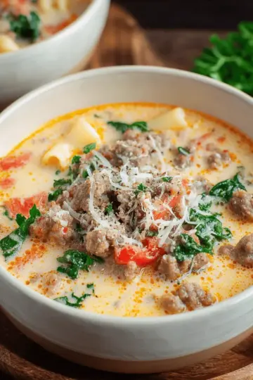 Creamy Parmesan Italian Sausage Soup
