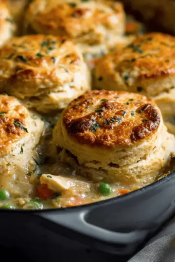 Chicken Pot Pie with Biscuits