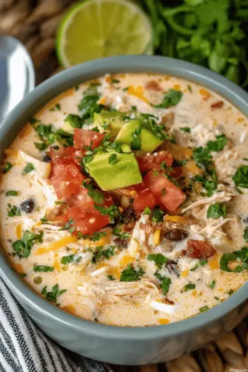 Crockpot Creamy Chicken Taco Soup Recipe