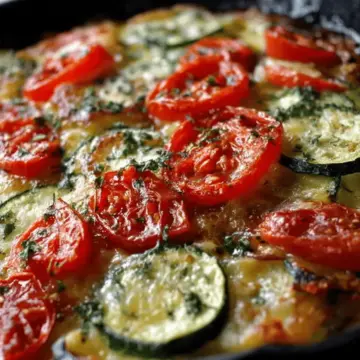 zucchini, tomato and rice gratin