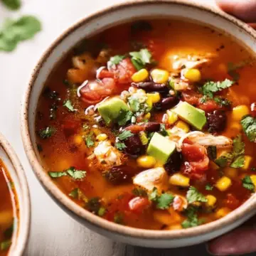 Slow Cooker Fiesta Chicken Soup