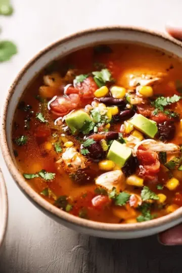 Slow Cooker Fiesta Chicken Soup
