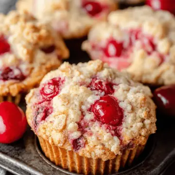 Cherry Cobbler Muffins