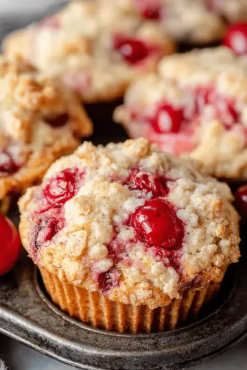 Cherry Cobbler Muffins