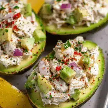 Healthy Chicken Salad Stuffed Avocados