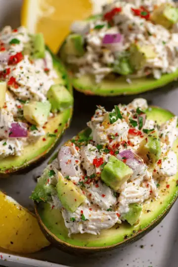 Healthy Chicken Salad Stuffed Avocados