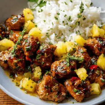 30 Minute Pineapple Chicken with Coconut Rice