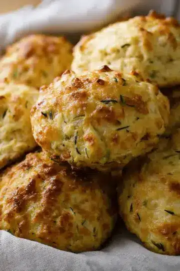 Soft and Tender Zucchini Cheddar Biscuits