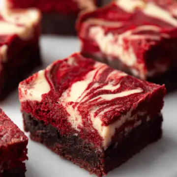 Red Velvet Cheesecake Swirl Brownies