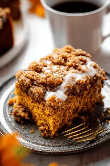 Pumpkin Coffee Cake with Crumb Topping