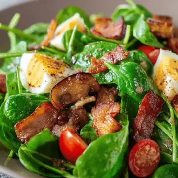 Spinach Salad with Warm Bacon Dressing