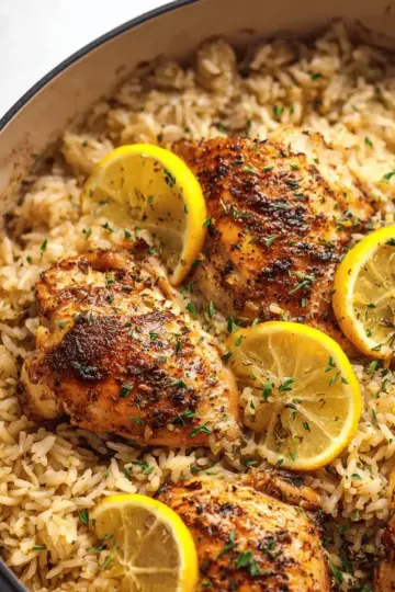 One Pot Lemon Herb Chicken and Rice