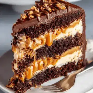 Chocolate Snickers Cake