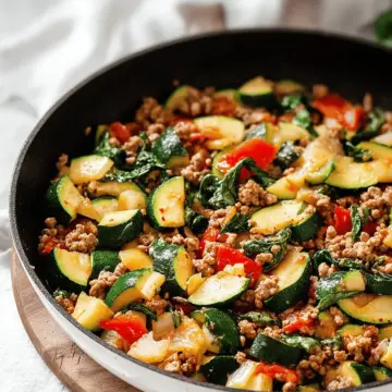 Easy Ground Turkey and Zucchini Skillet