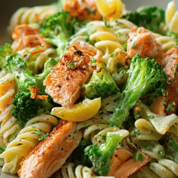 Salmon and broccoli pasta recipe
