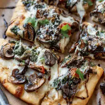 Mushroom Flatbread Pizza